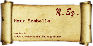 Metz Szabella névjegykártya